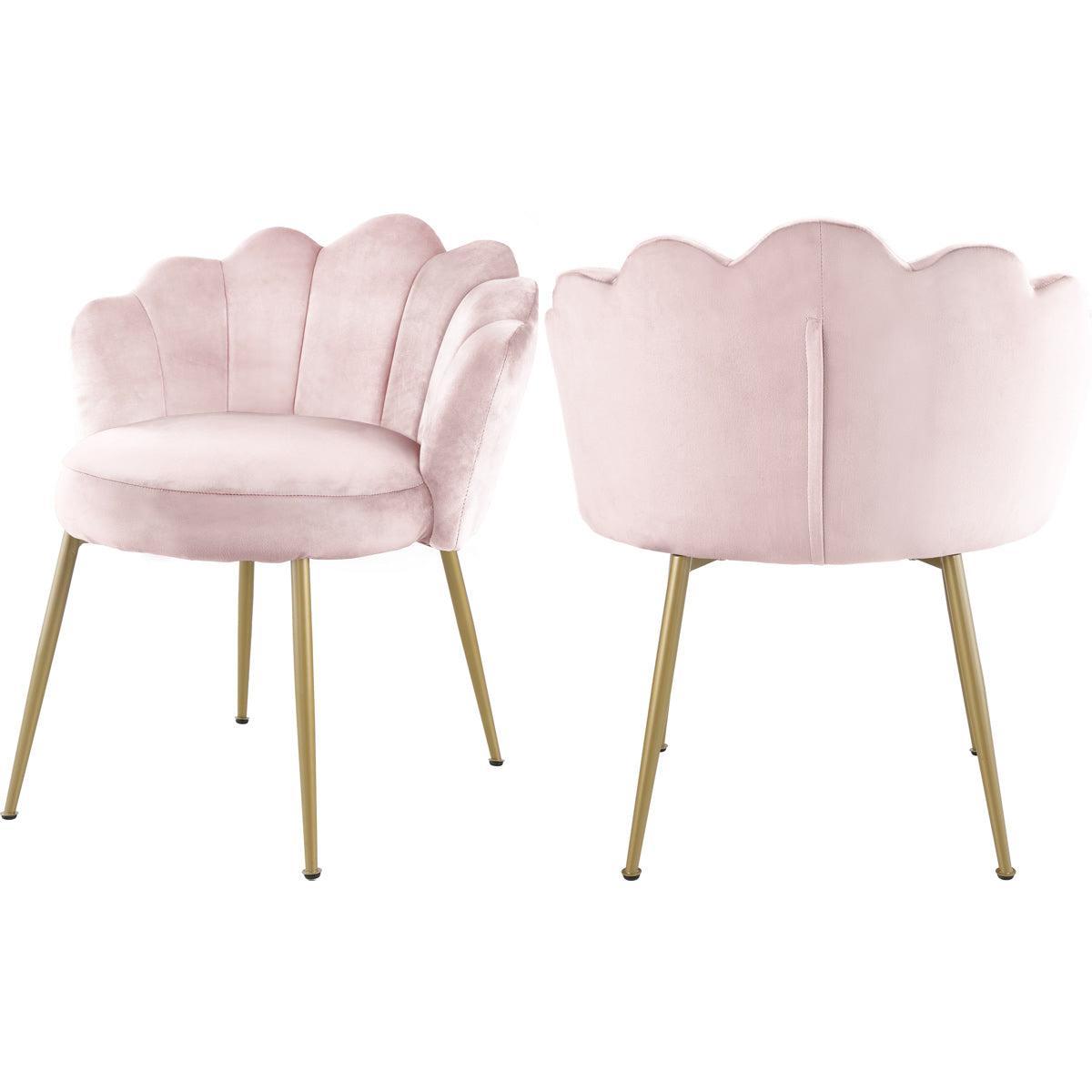 Pale pink on sale velvet chair