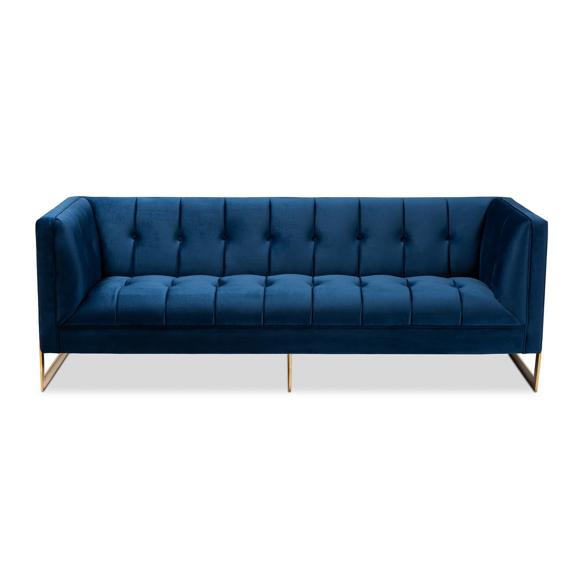 Baxton Studio Ambra Glam and Luxe Royal Blue Velvet Fabric Upholstered