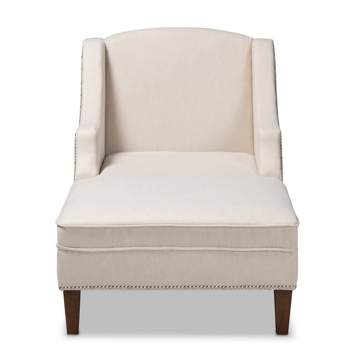 Baxton Studio Leonie Modern and Contemporary Beige Fabric Upholstered