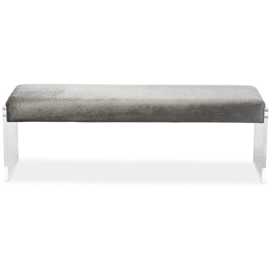 Baxton Studio Hildon Modern and Contemporary Grey Microsuede Fabric Up