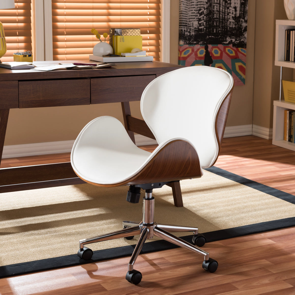 Baxton studio swivel online chair