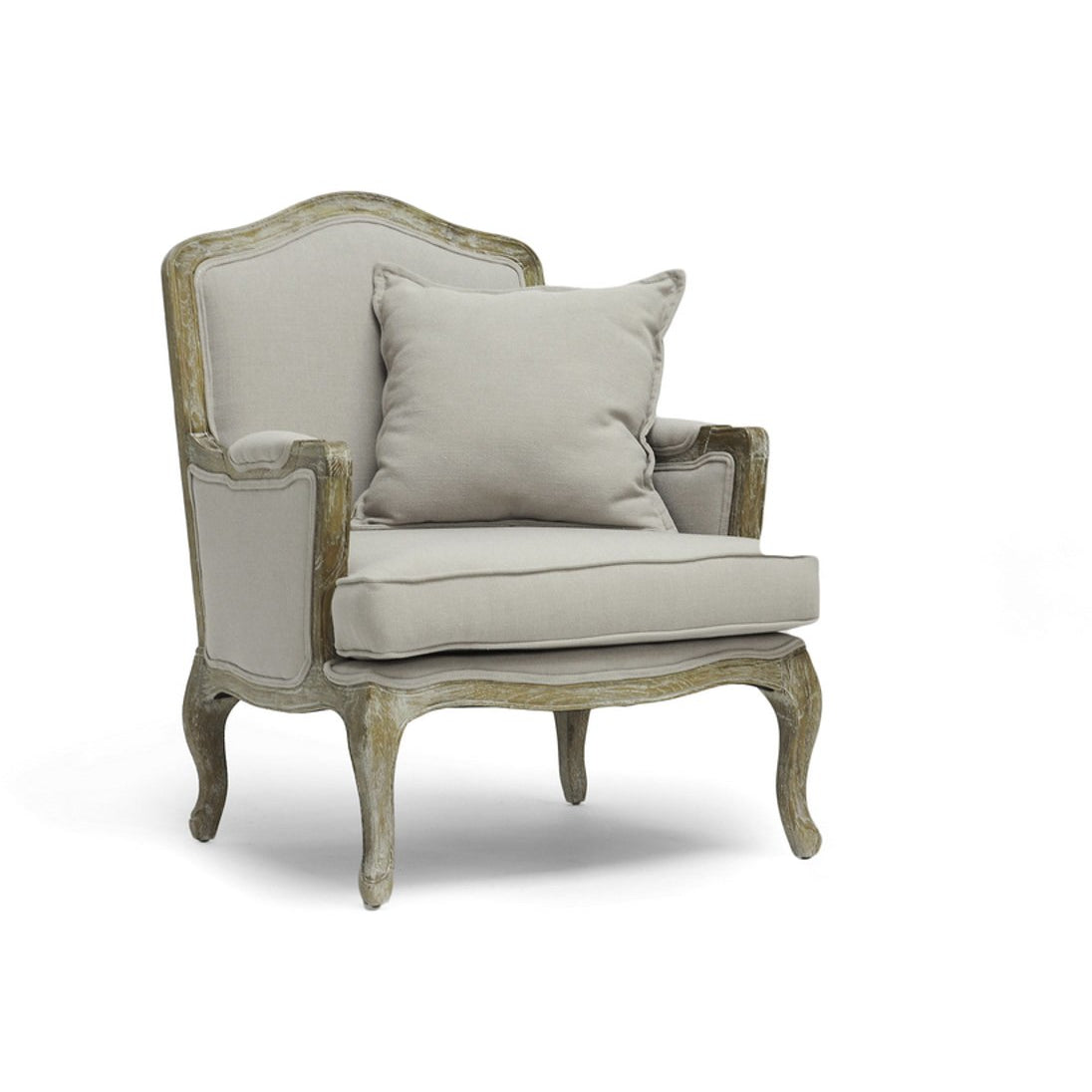 Baxton Studio Constanza Classic Antiqued French Accent Chair