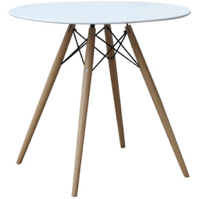 Finemod Imports Modern Woodleg 36" Dining Table Fiberglass Top FMI10039-36-white-Minimal & Modern