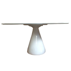 Finemod Imports Modern Vase Base Dining Table 30" FMI10107-30white-Minimal & Modern