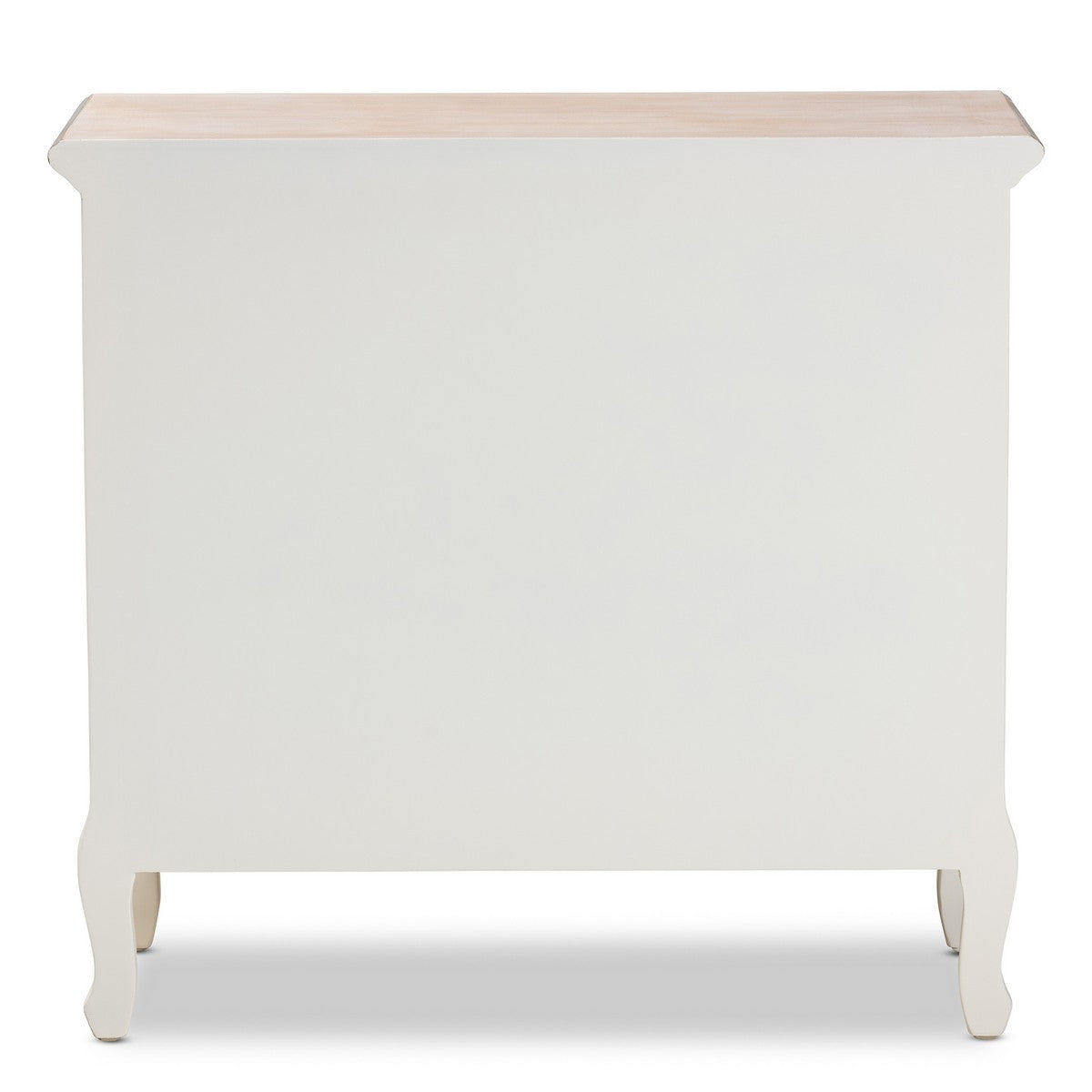 Baxton Studio Amalie Antique French Country Cottage Two-Tone White and Oak Finished 4-Drawer Accent Dresser