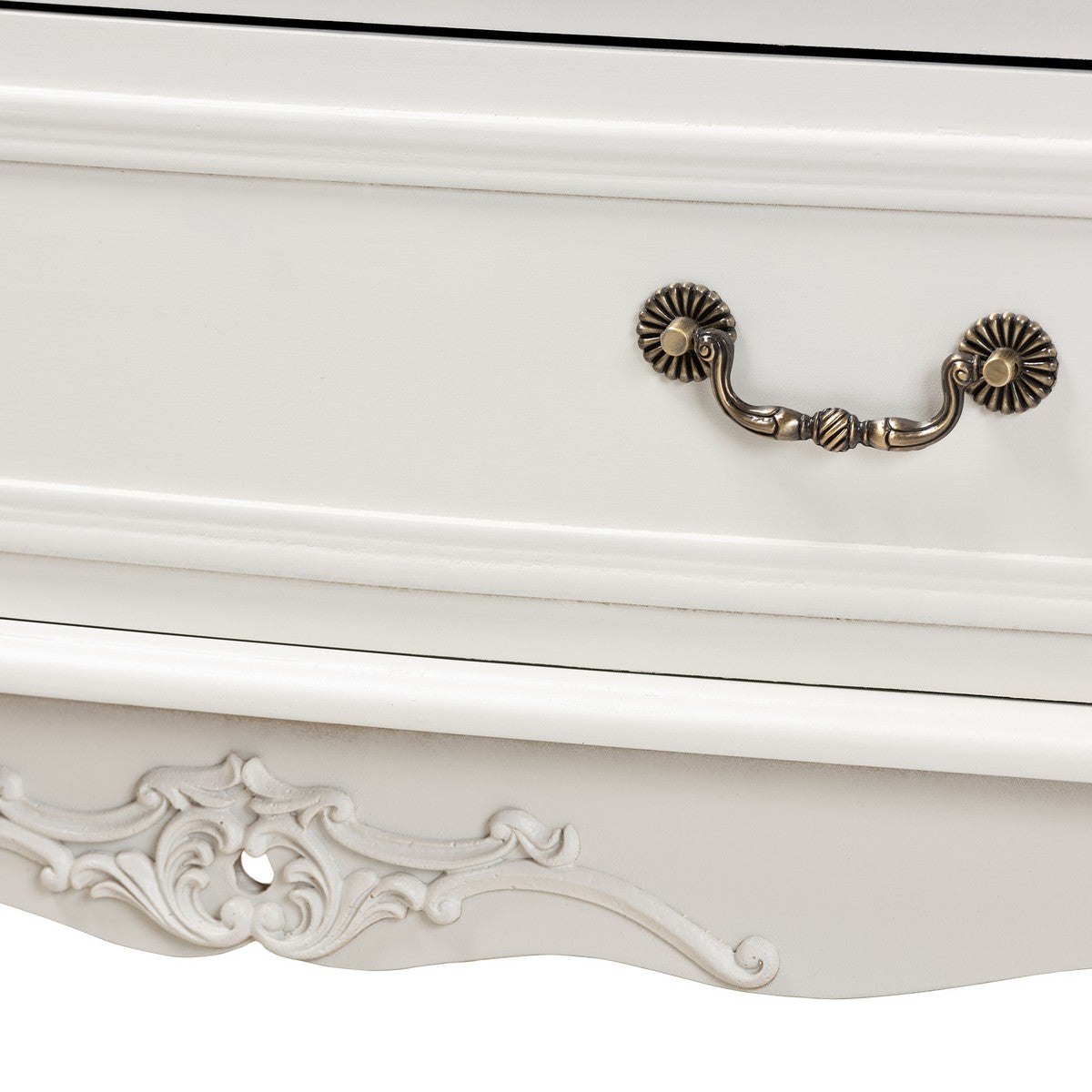 Baxton Studio Gabrielle Traditional French Country Provincial White-Finished 3-Drawer Wood Dresser