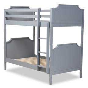 Baxton Studio Mariana Traditional Transitional Grey Finished Wood Twin Size Bunk Bed