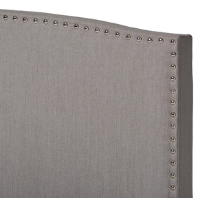 Baxton Studio Morgan Modern Transitional Grey Fabric Upholstered Queen Size Panel Bed