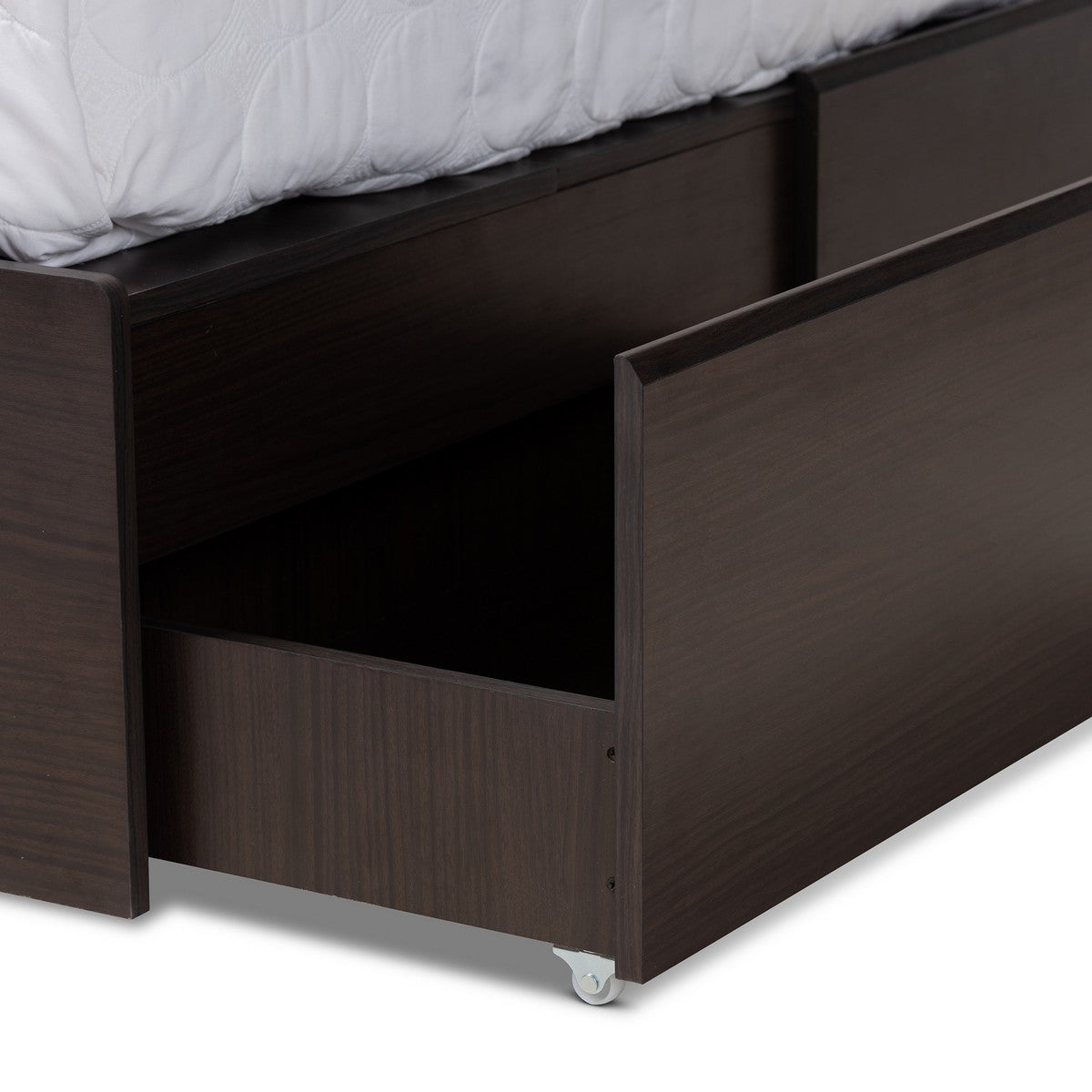 Baxton Studio Blaine Modern and Contemporary Dark Brown Finished Wood Queen Size 6-Drawer Platform Storage Bed