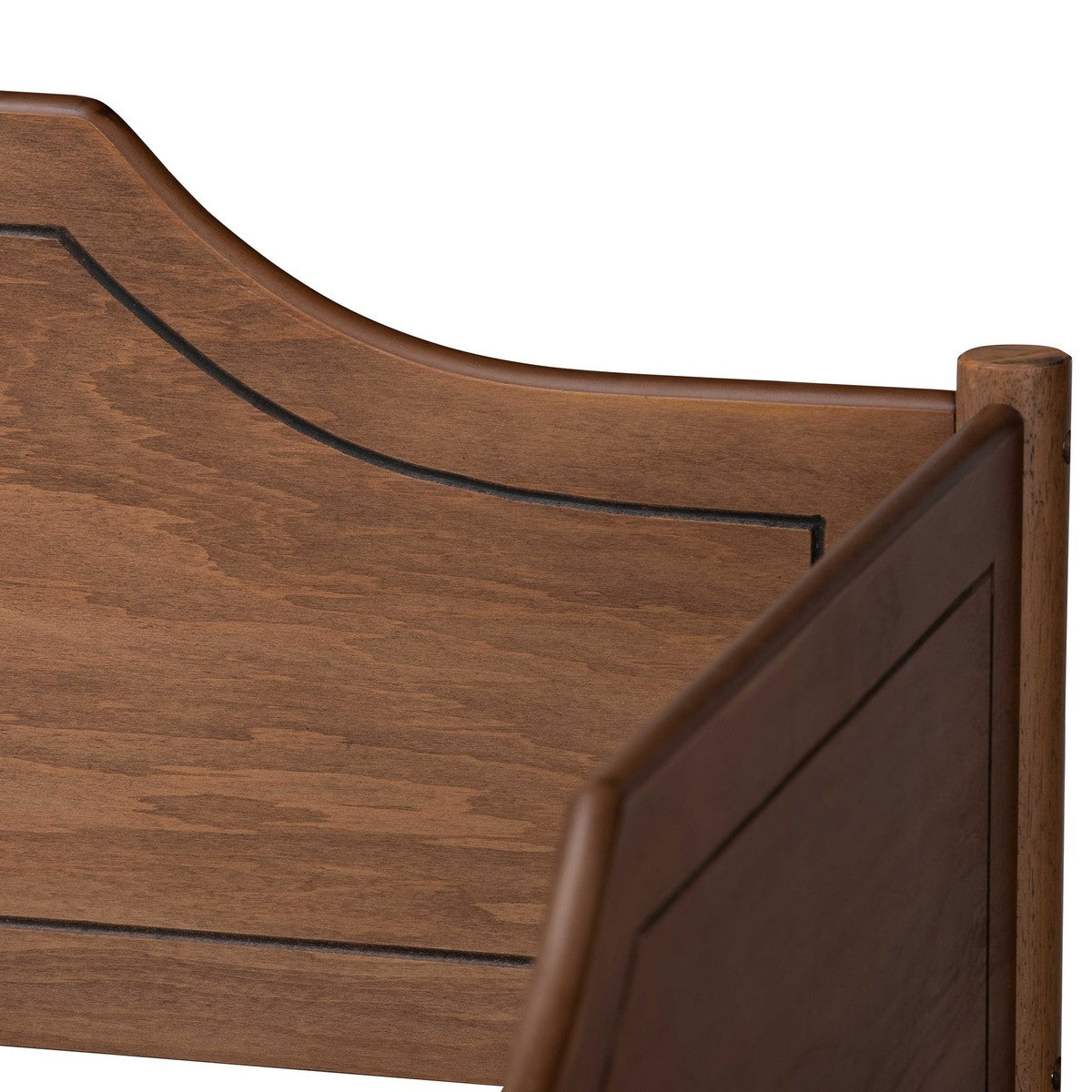 Baxton Studio Alya Classic Traditional Farmhouse Walnut Brown Finished Wood Twin Size Daybed