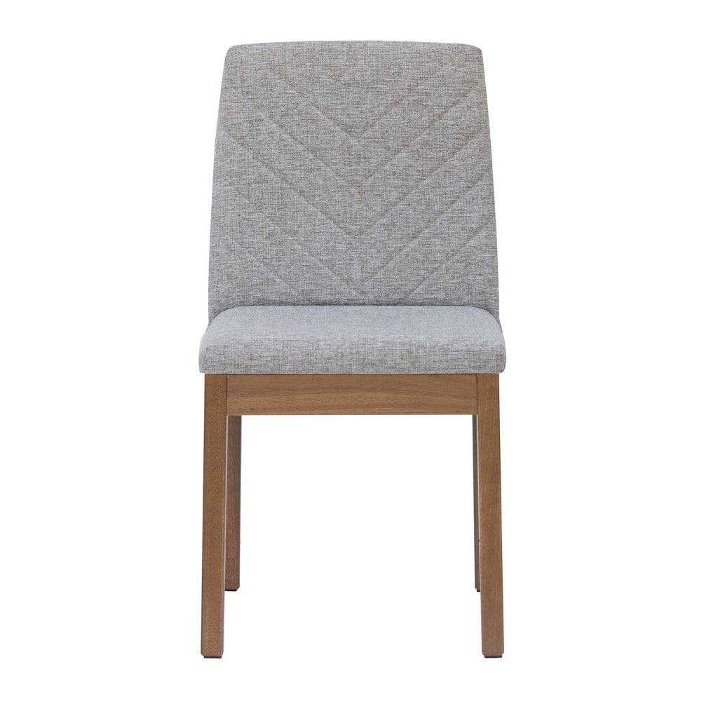 Manhattan Comfort Catherine Chevron Dining Chair in Grey