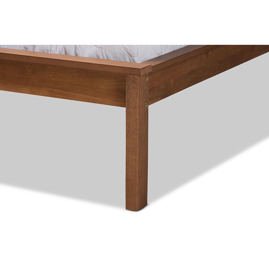 Baxton Studio Giuseppe Modern And Contemporary Walnut Brown Finished Full Size Platform Bed - MG-0049-Ash Walnut-Full
