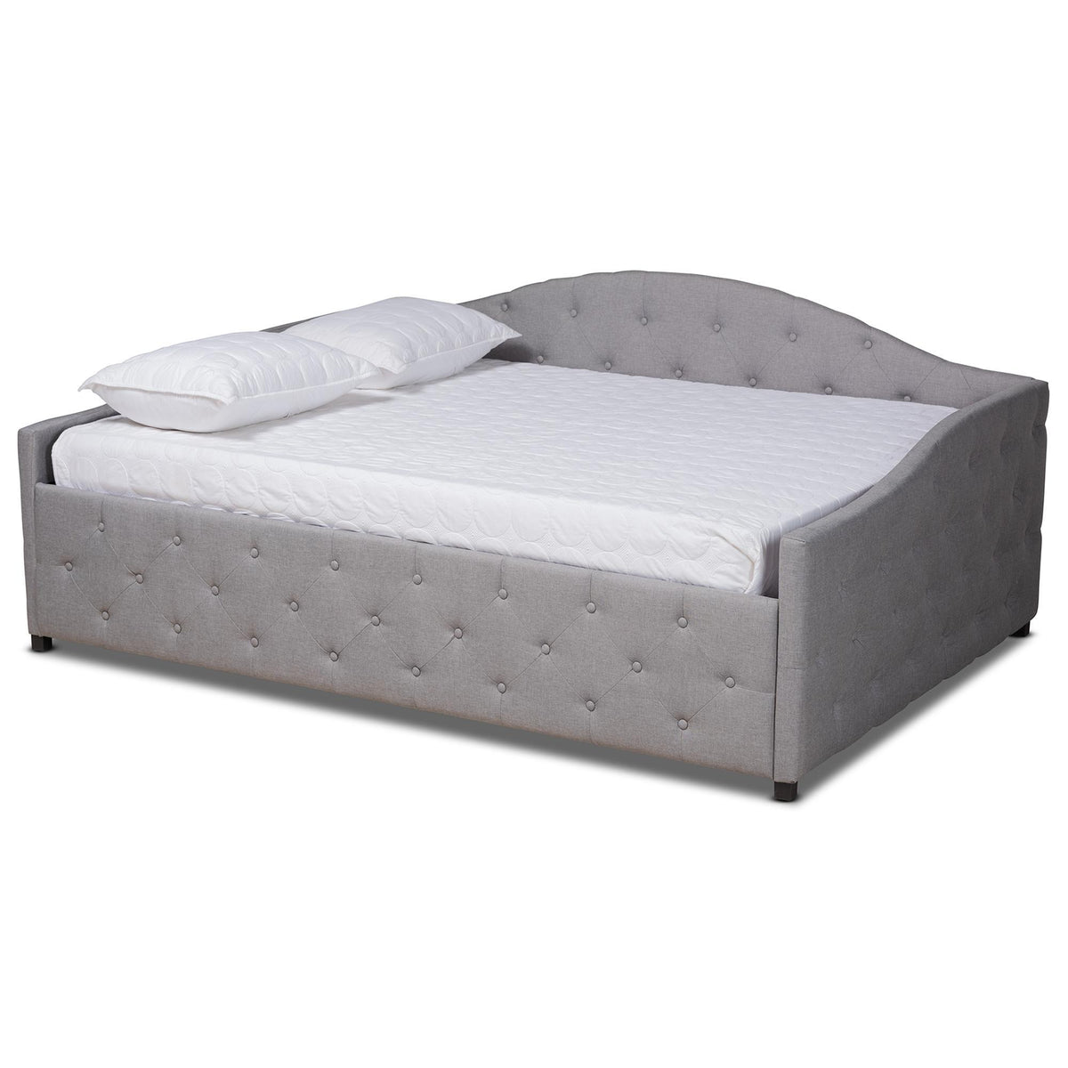 Baxton Studio Becker Modern And Contemporary Transitional Grey Fabric Upholstered Full Size Daybed - Becker-Grey-Daybed-Full