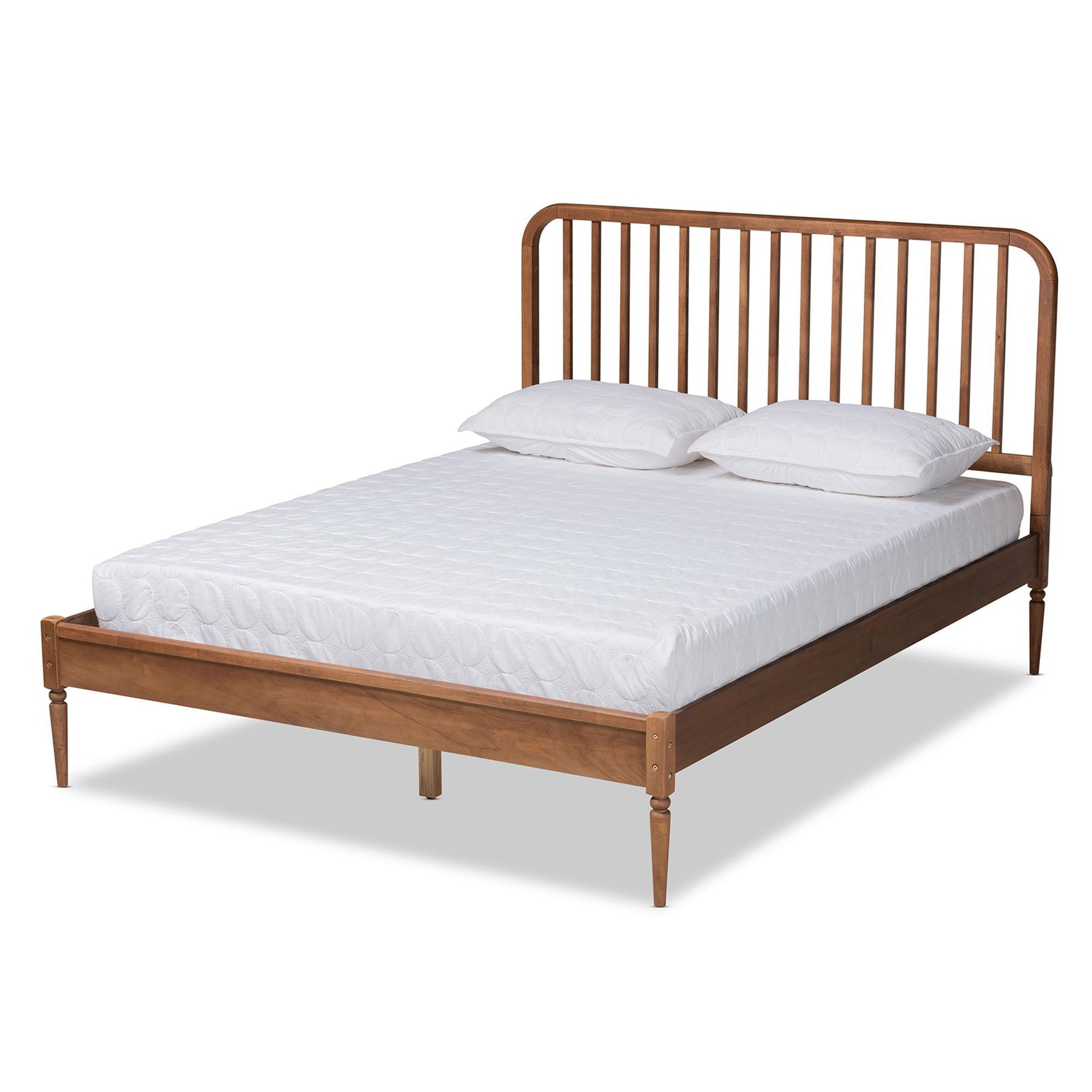 Baxton Studio Neilan Modern And Contemporary Walnut Brown Finished Wood King Size Platform Bed - MG0058-Walnut-King