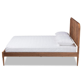 Baxton Studio Neilan Modern And Contemporary Walnut Brown Finished Wood Queen Size Platform Bed - MG0058-Walnut-Queen