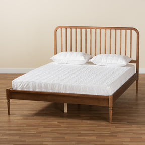 Baxton Studio Neilan Modern And Contemporary Walnut Brown Finished Wood King Size Platform Bed - MG0058-Walnut-King