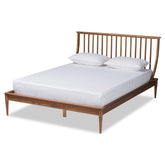 Baxton Studio Abel Classic And Traditional Transitional Walnut Brown Finished Wood Full Size Platform Bed - MG0064-Walnut-Full