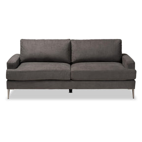 Baxton Studio Davidson Modern And Contemporary Grey Fabric Upholstered Sofa - 3132A-Grey-Sofa