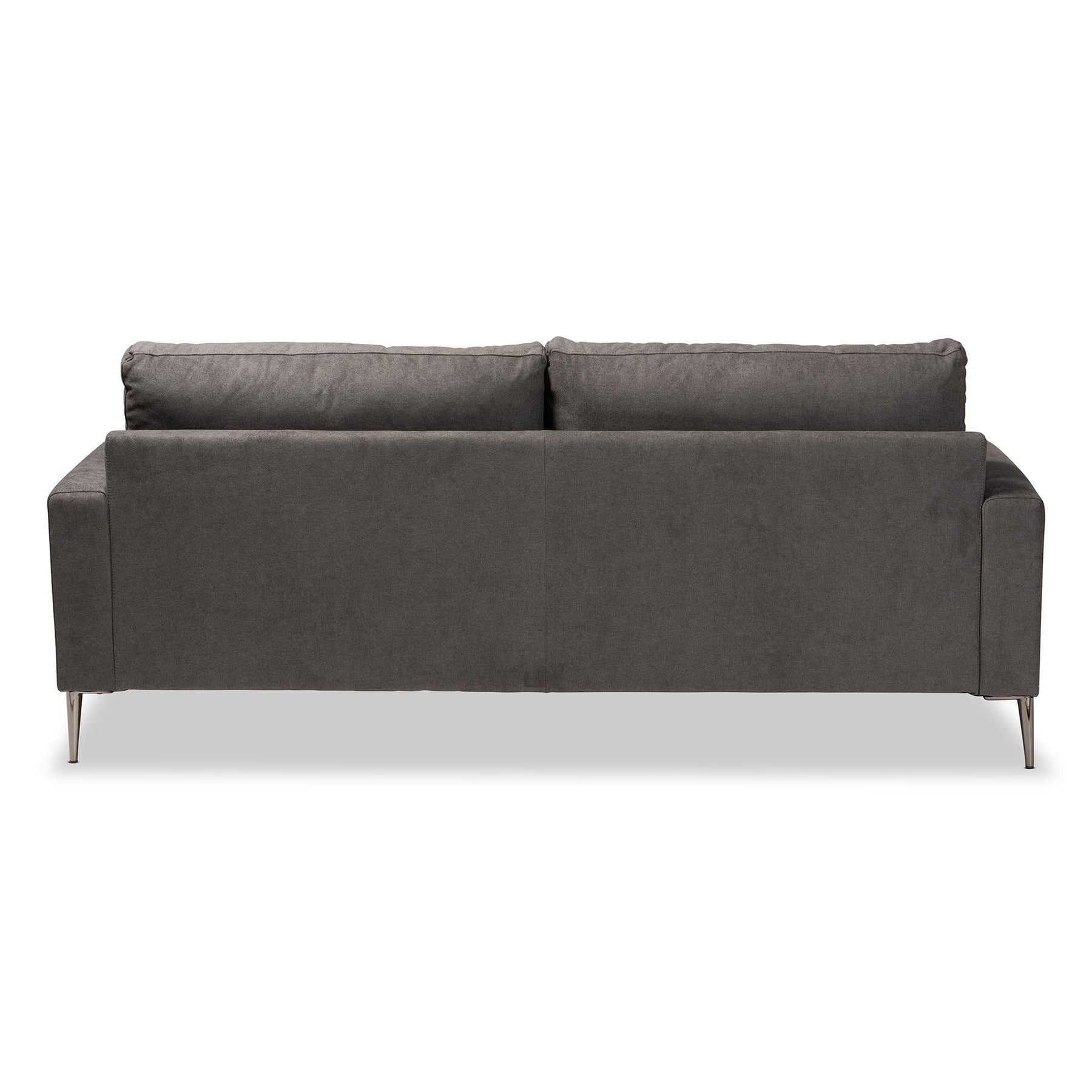 Baxton Studio Davidson Modern And Contemporary Grey Fabric Upholstered Sofa - 3132A-Grey-Sofa