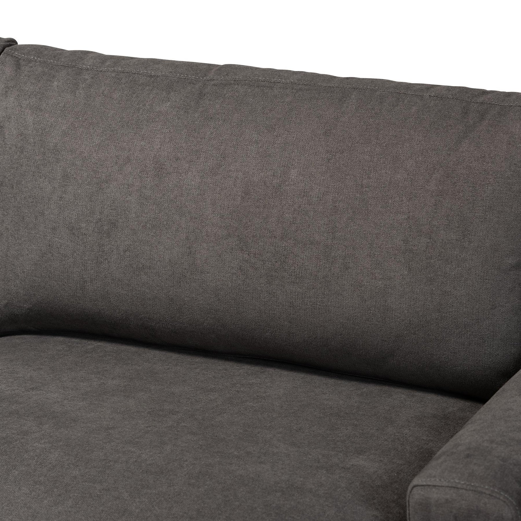 Baxton Studio Davidson Modern And Contemporary Grey Fabric Upholstered Sofa - 3132A-Grey-Sofa