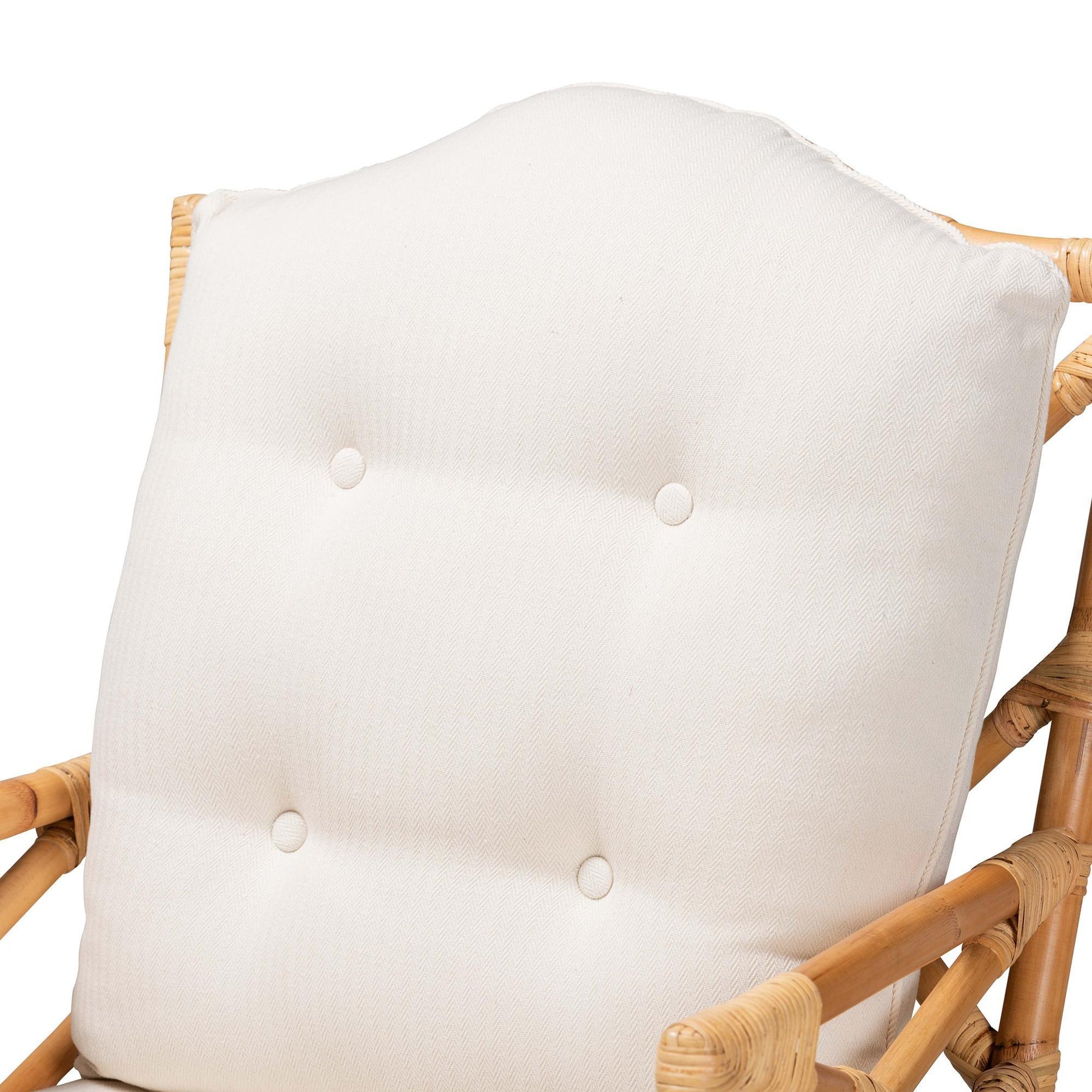 Baxton Studio Sonia Modern And Contemporary Natural Finished Rattan Armchair - Sonia-Natural-CC Arm