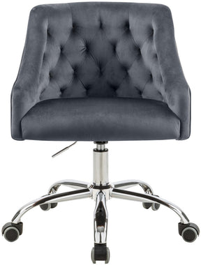 Meridian Furniture Arden Grey Velvet Office Chair