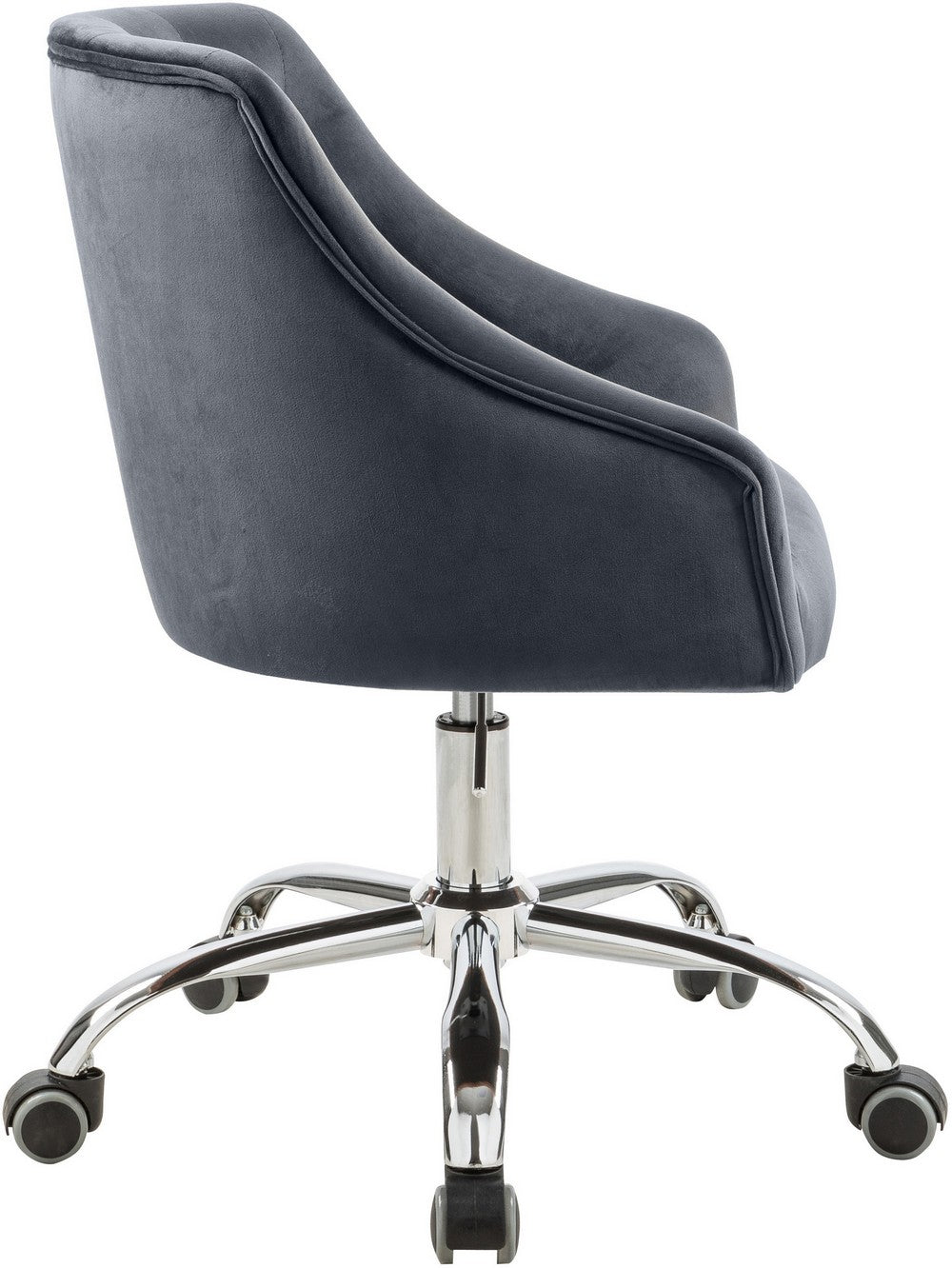 Meridian Furniture Arden Grey Velvet Office Chair