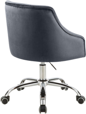 Meridian Furniture Arden Grey Velvet Office Chair