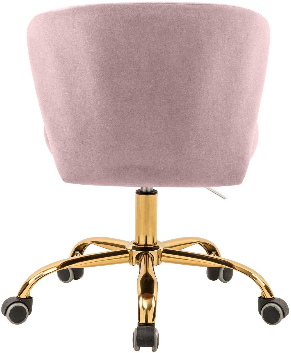 Meridian Furniture Finley Pink Velvet Office Chair