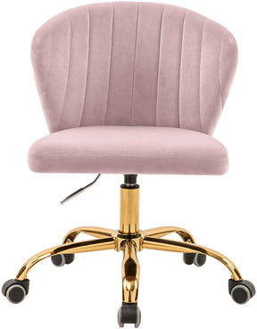 Meridian Furniture Finley Pink Velvet Office Chair