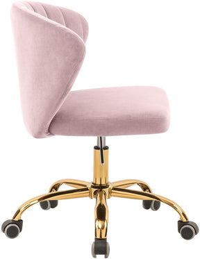 Meridian Furniture Finley Pink Velvet Office Chair