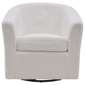 Hayden Faux Fur Fabric Swivel Chair by New Pacific Direct - 1900141