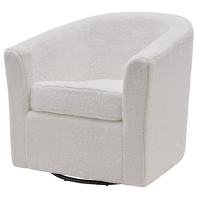 Hayden Faux Fur Fabric Swivel Chair by New Pacific Direct - 1900141