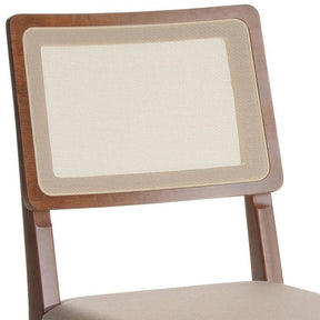 Manhattan Comfort Pell 2-Piece Dining Chair in Dark Beige and Maple Cream-Minimal & Modern