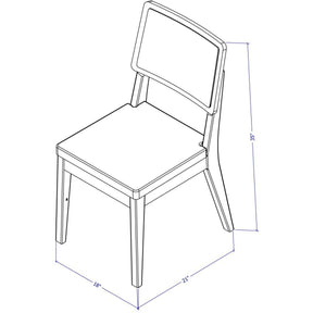 Manhattan Comfort 7-Piece Lillian 62.99" and Pell Dining Set with 6 Dining Chairs in Off White and Dark Beige-Minimal & Modern