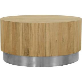 Meridian Furniture Acacia Chrome Coffee TableMeridian Furniture - Coffee Table - Minimal And Modern - 1