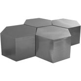 Meridian Furniture Hexagon Brushed Chrome Coffee TableMeridian Furniture - Coffee Table - Minimal And Modern - 1