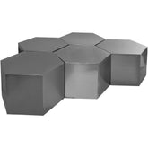 Meridian Furniture Hexagon Brushed Chrome Coffee TableMeridian Furniture - Coffee Table - Minimal And Modern - 1