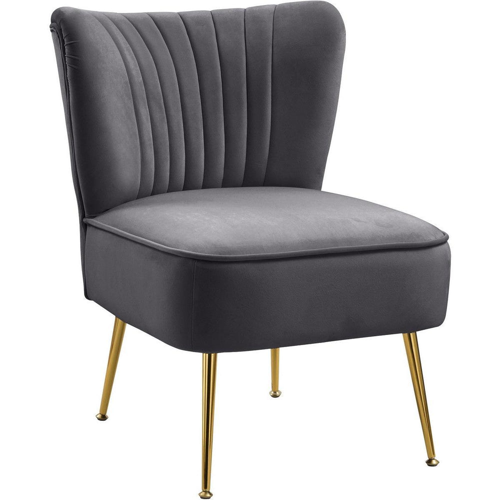 Meridian Furniture Tess Grey Velvet Accent Chair