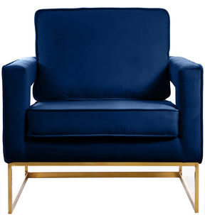 Meridian Furniture Noah Navy Velvet Accent Chair