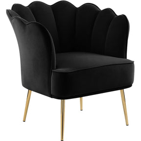 Meridian Furniture Jester Black Velvet Accent ChairMeridian Furniture - Accent Chair - Minimal And Modern - 1