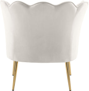 Meridian Furniture Jester Cream Velvet Accent Chair