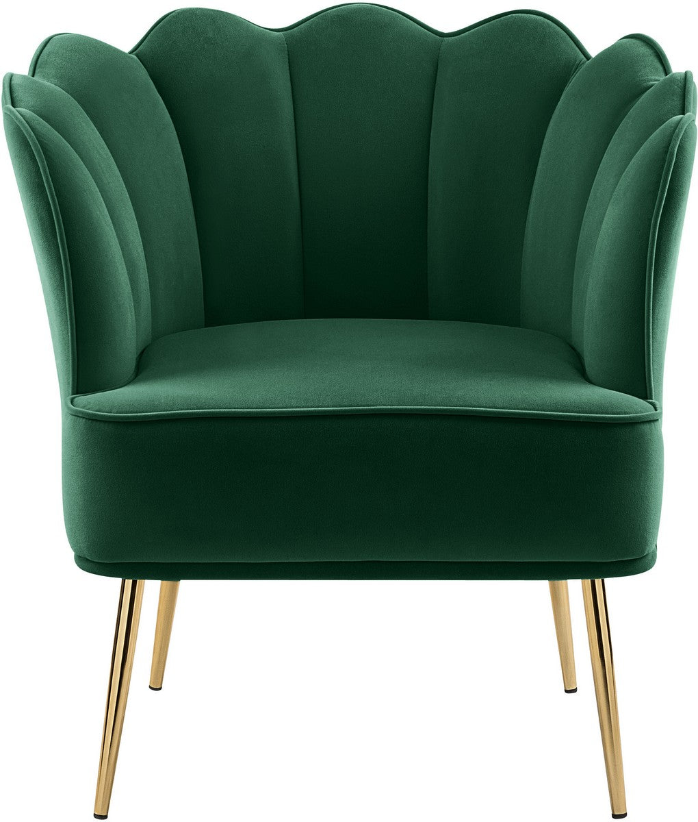 Meridian Furniture Jester Green Velvet Accent Chair