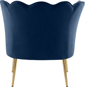 Meridian Furniture Jester Navy Velvet Accent Chair