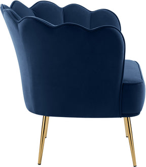 Meridian Furniture Jester Navy Velvet Accent Chair