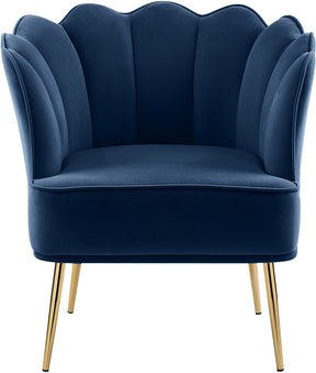 Meridian Furniture Jester Navy Velvet Accent Chair