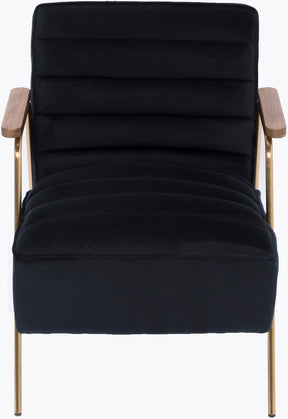 Meridian Furniture Woodford Black Velvet Accent Chair