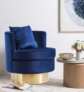 Meridian Furniture Kendra Navy Velvet Accent Chair