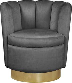 Meridian Furniture Lily Grey Velvet Accent Chair