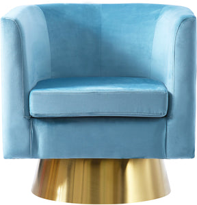 Meridian Furniture Bellagio Aqua Velvet Accent Chair